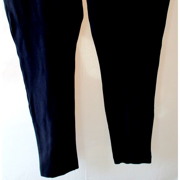 Elle Women's Blue Mid Rise Taper Leg Zip Front Stretch Dress Pants Size 10 - Picture 3 of 10